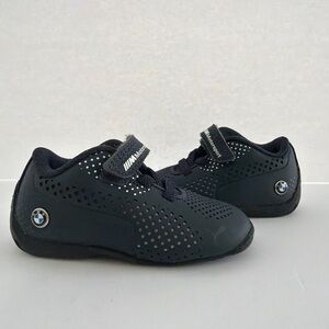Puma BMW Kids Navy Blue Motorsport Perforated Velcro Sneakers